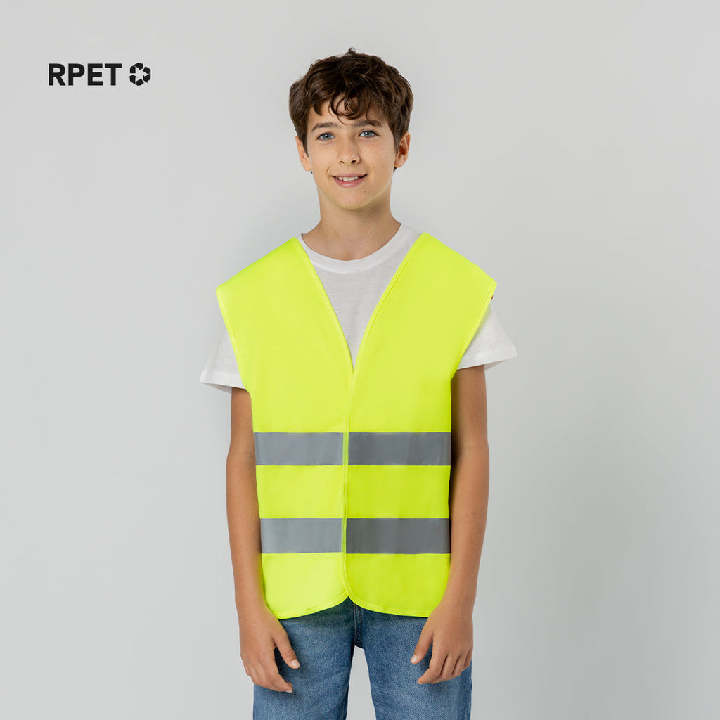 Gilet réfléchissant haute visibilité enfant, homologué selon le norme de sécurité CE : ISO 20471 Safrox Kastor