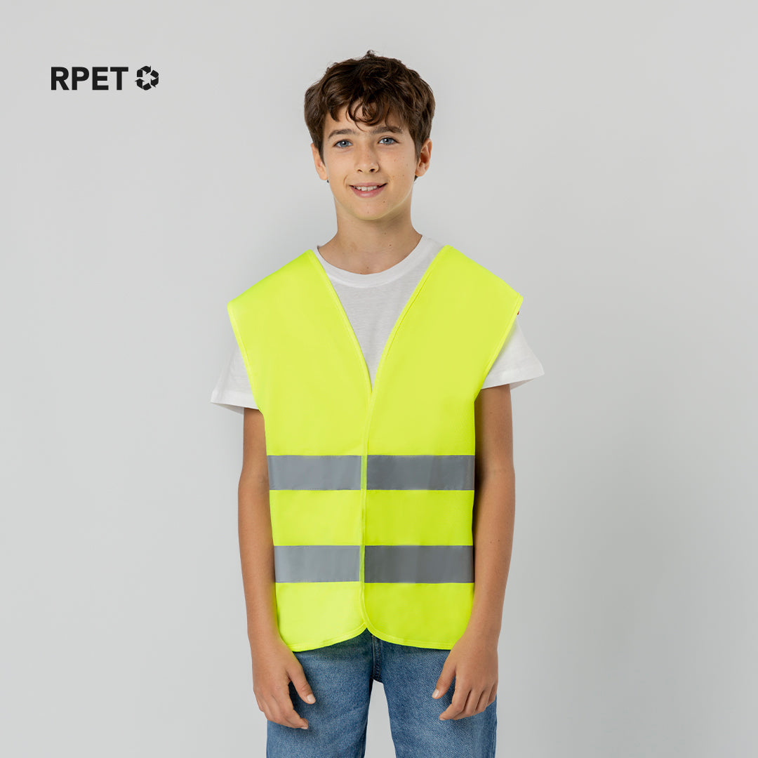 Gilet réfléchissant haute visibilité enfant, homologué selon le norme de sécurité CE : ISO 20471 Safrox Kastor