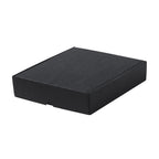 Boîte de présentation de taille moyenne fabriquée en carton ondulé de couleur noire Mexar