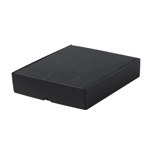 Boîte de présentation de taille moyenne fabriquée en carton ondulé de couleur noire Mexar
