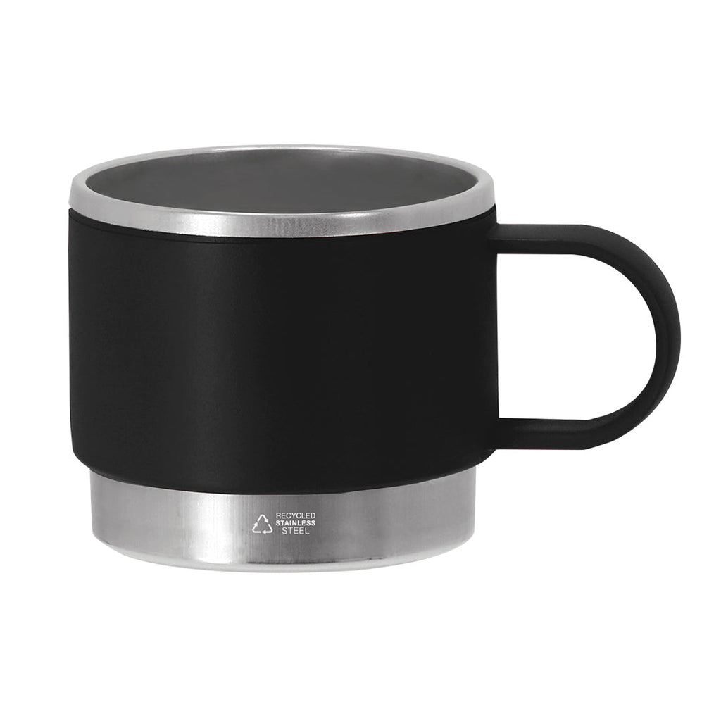 Tasse 140 ml en PP recyclé, combinée avec base en acier inoxydable recyclé Blakent