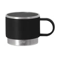 Tasse 140 ml en PP recyclé, combinée avec base en acier inoxydable recyclé Blakent