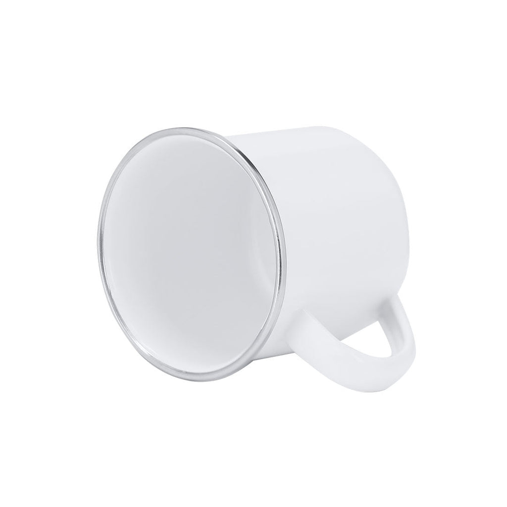 Tasse métallique de 200 ml avec une finition blanche brillante Deriox
