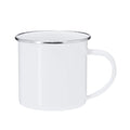 Tasse métallique de 200 ml avec une finition blanche brillante Deriox