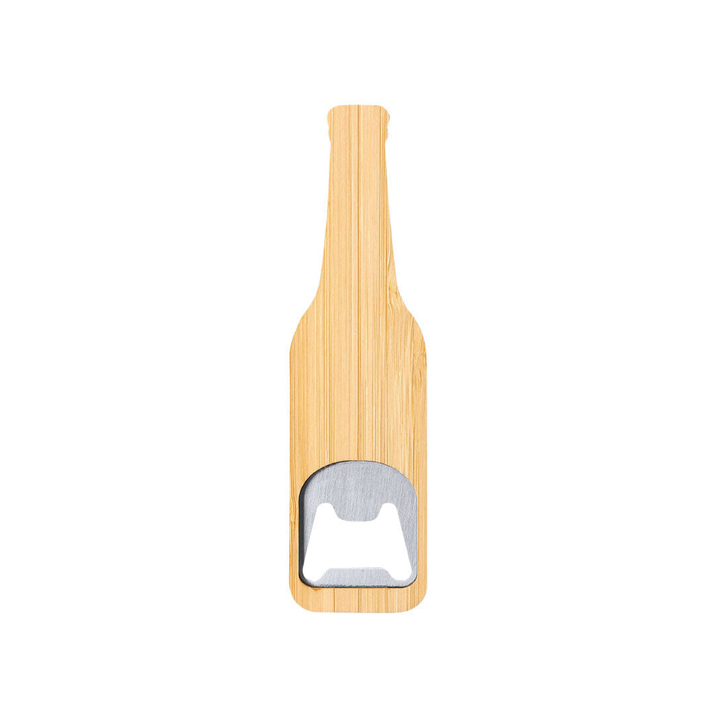 Ouvre-bouteille avec design de bouteille en bambou et métal Ceryon