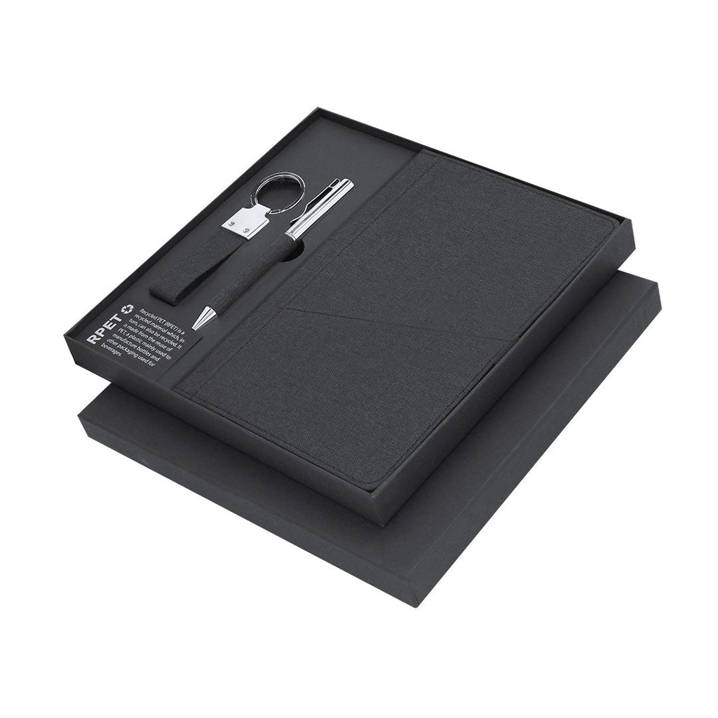 Coffret Bloc Notes Couverture Rigide. 80 Feuilles. Stylo. Porte-Clés Meryl