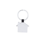 Porte-clés en métal avec design maison et détail en couleur noire Nyrella