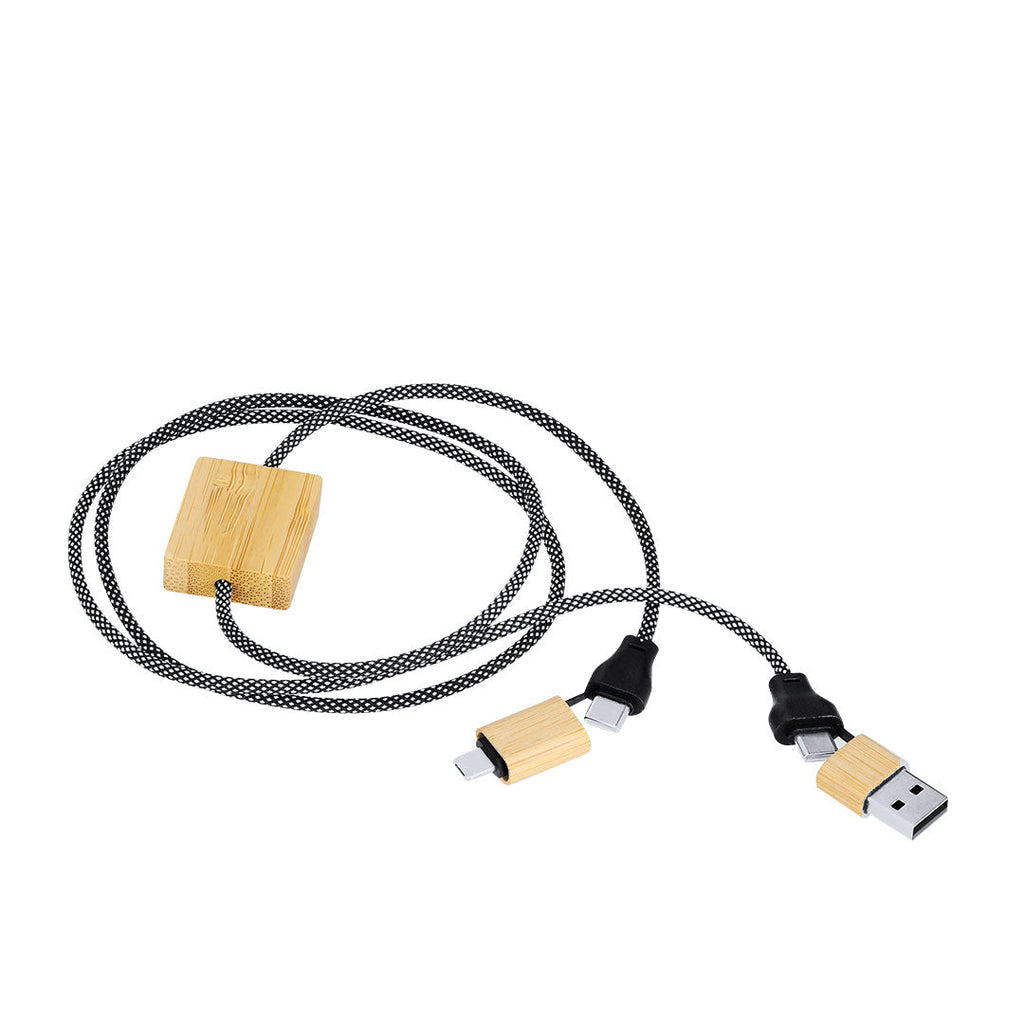 Câble de chargement de 60 W en combinaison de RPET et de bambou Segers