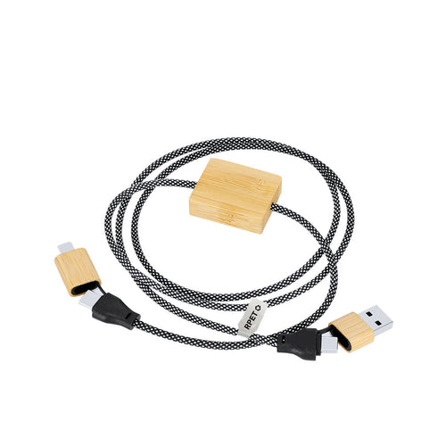 Câble de chargement de 60 W en combinaison de RPET et de bambou Segers