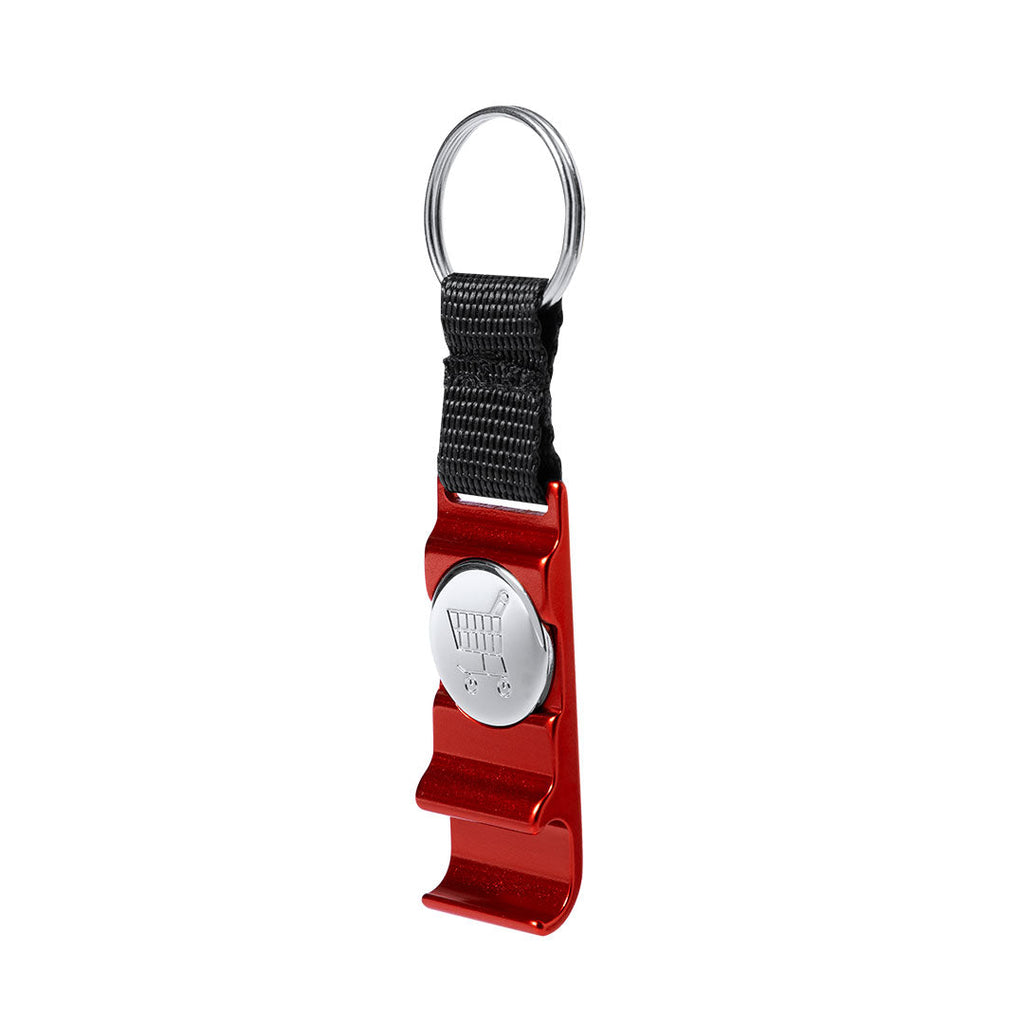 Porte-clé avec monnaie pour chariot fabriqué en aluminium Nevin