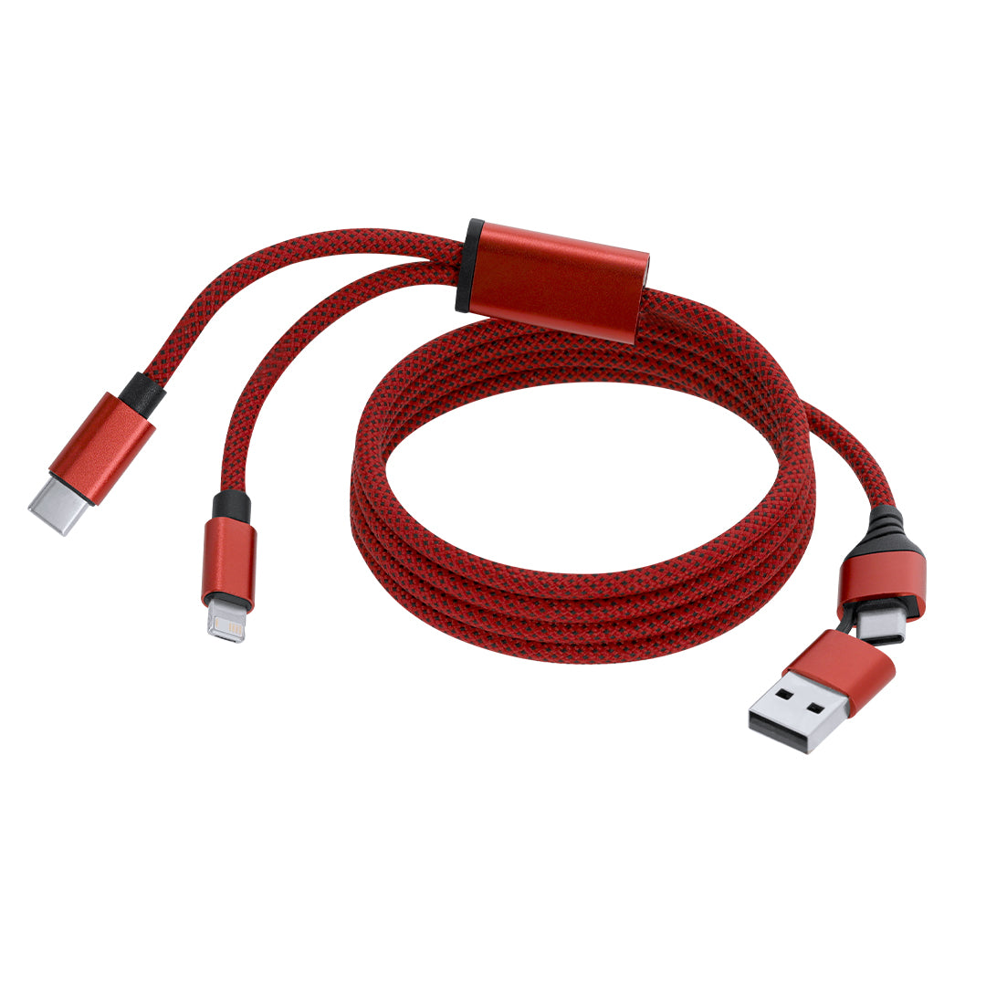Câble de charge Briony rouge personnalisable