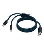 Câble de charge Briony bleu personnalisable