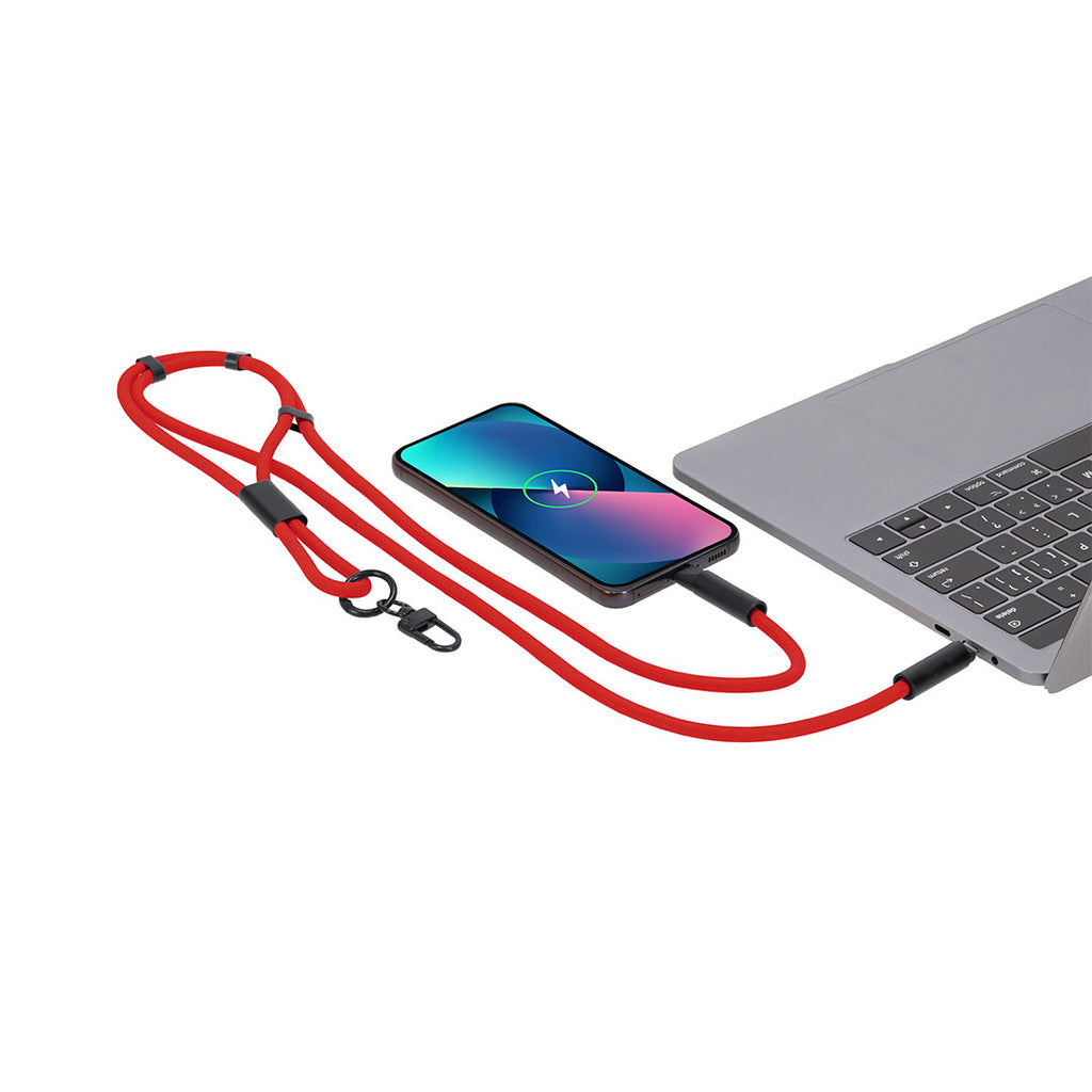 Câble de charge Elnora personnalisable rouge